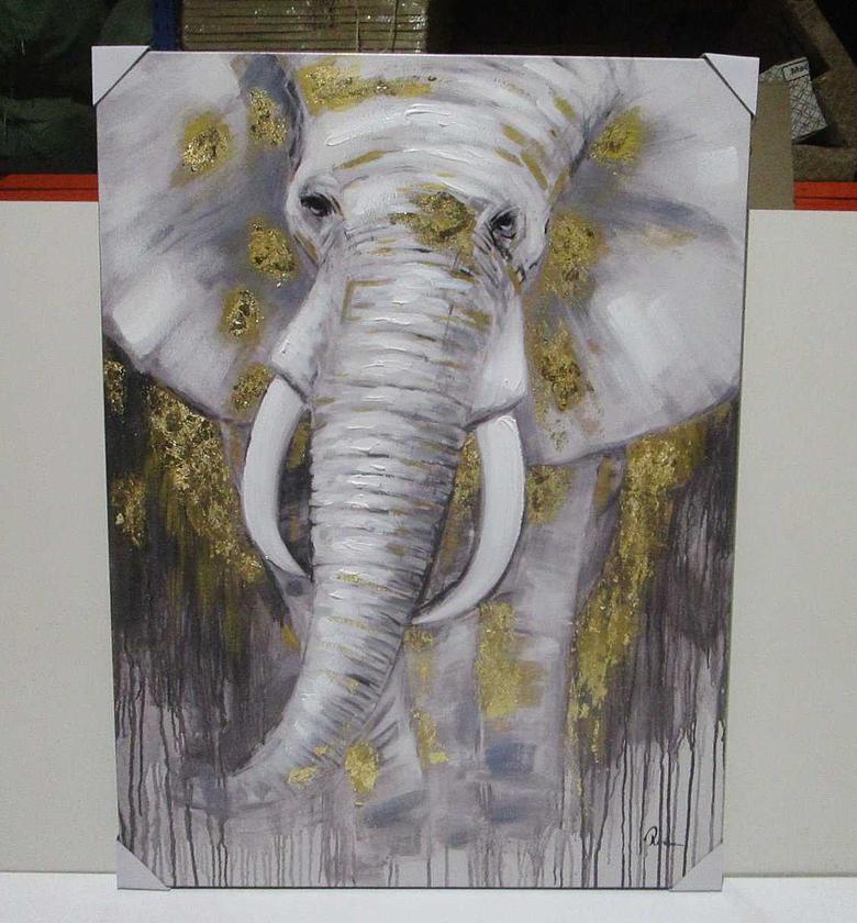 Painting handmade paint elephant image