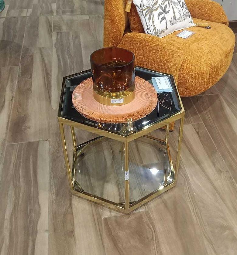 End table hexagon golden 60*52*50 image