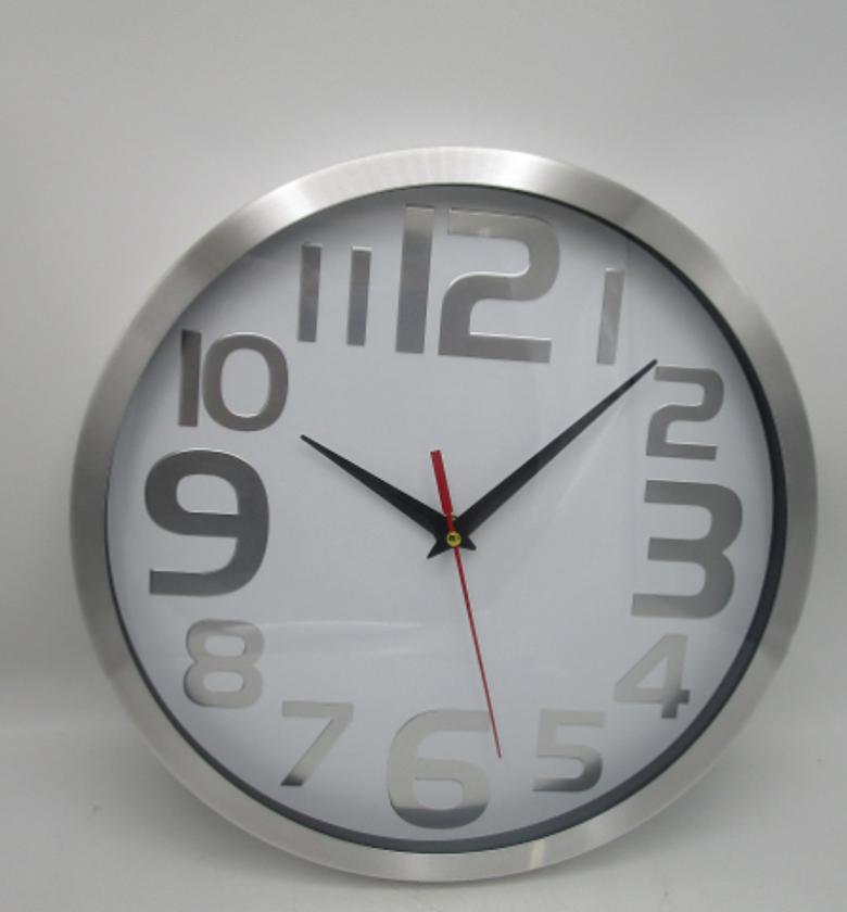 Clock silver30.3x30.3x4 #ref:8891# 20ac# image