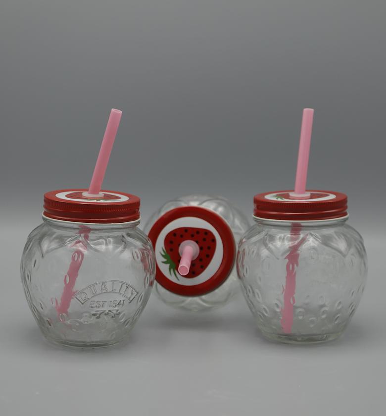 CUP WITH STRAW SET OF 3 P image