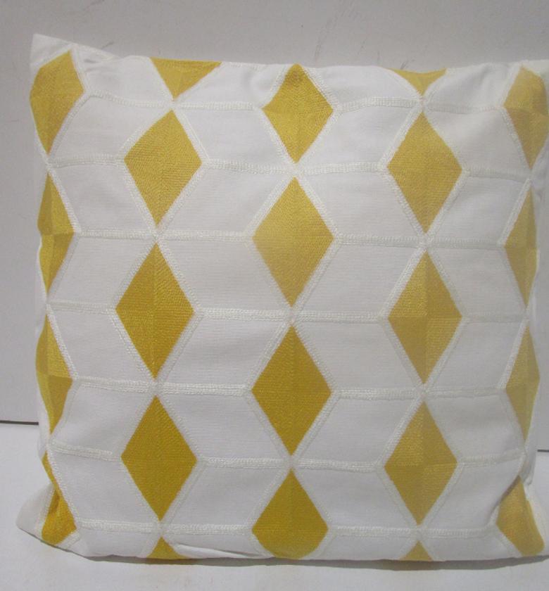 Cushion yellow argyle design image