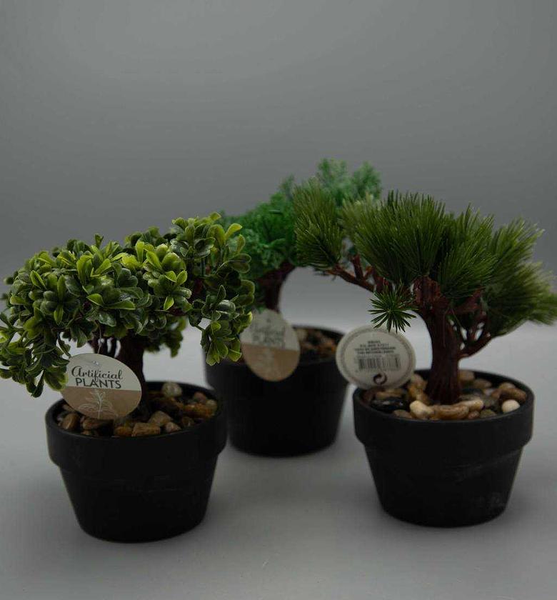 Artificial bonsai in pot, image