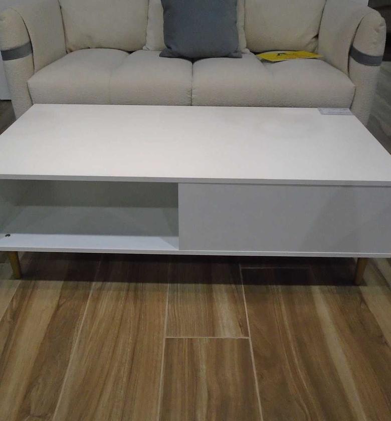 Coffee table white wood (m40) image