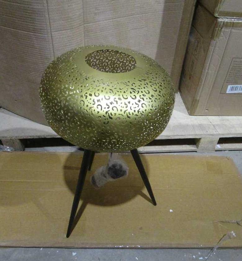 Iron etched floor lamp  # image