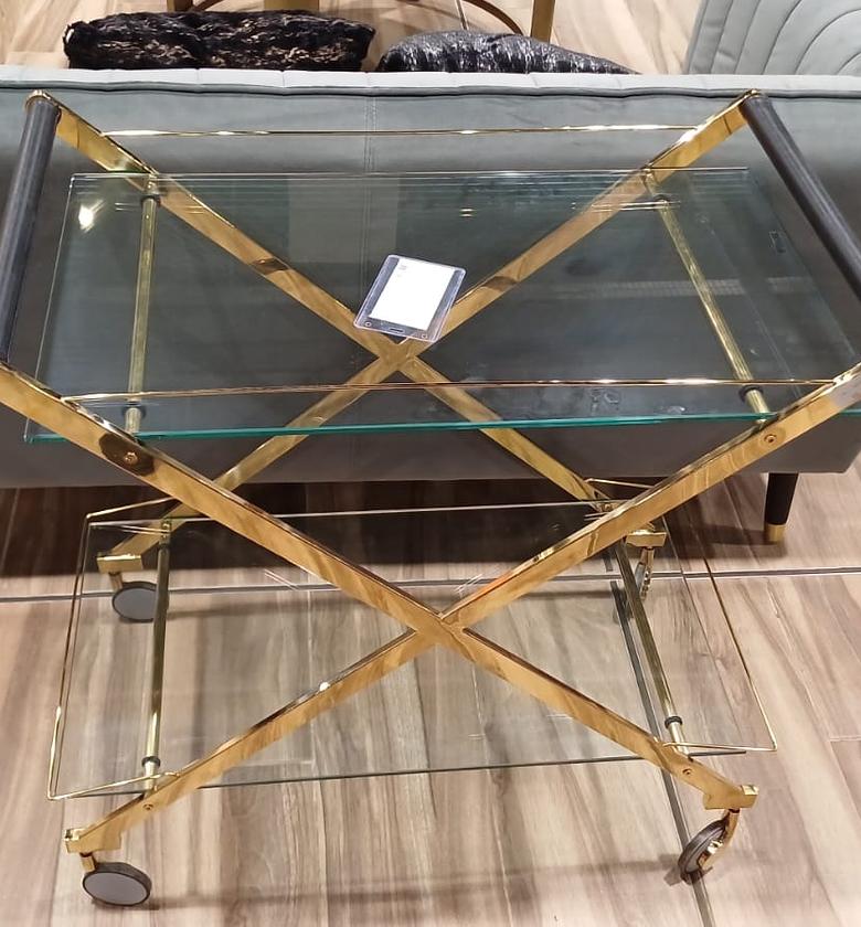 Bar cart golden 80*40*84 #ref:gy-crt-7919g# image