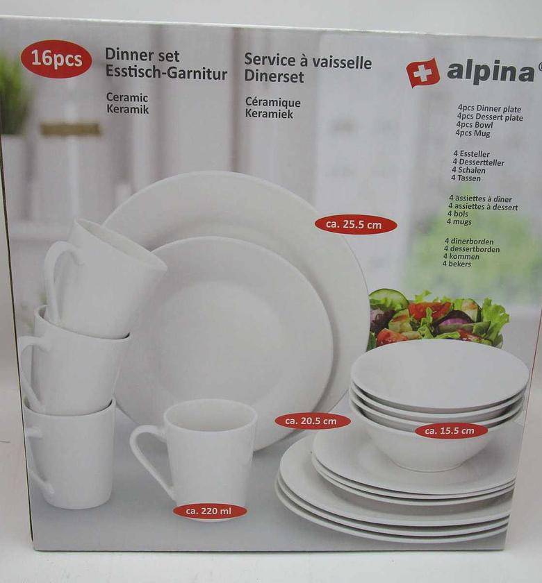 Dinnerset 16pcs white sw #ref:8.7112521603e+011# image