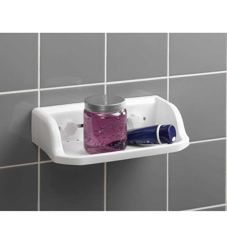 Shower shelf with suction image