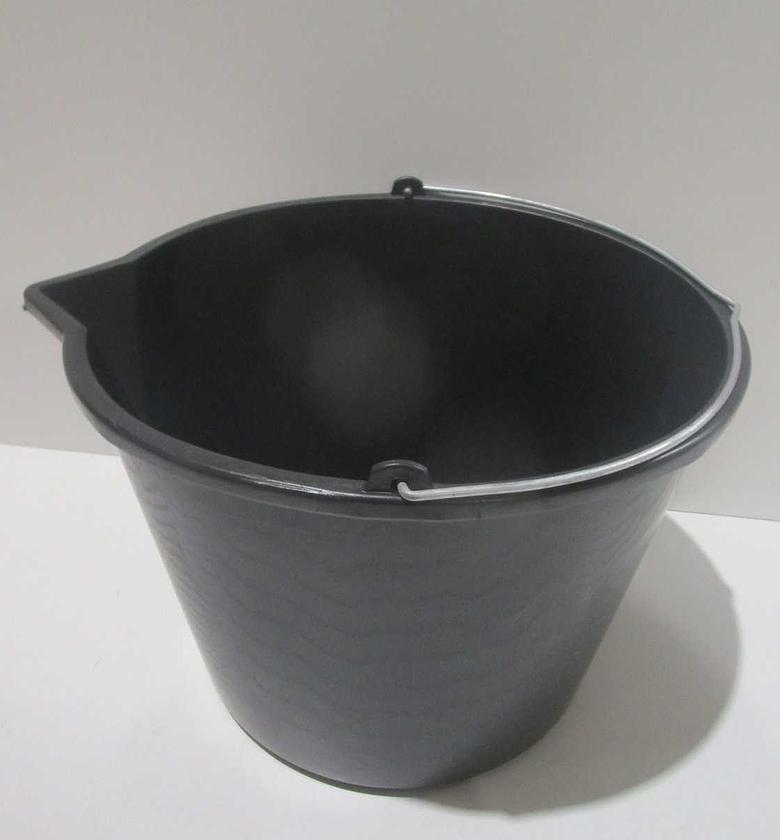 Bucket 20ltr black with metal image