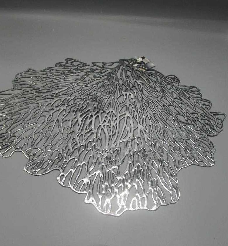 Placemat set table coral silver image