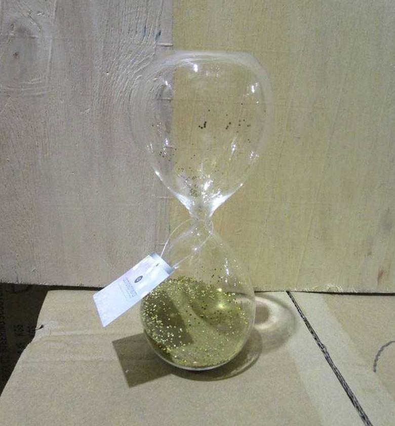 Hourglass vr straw 20cm gold image