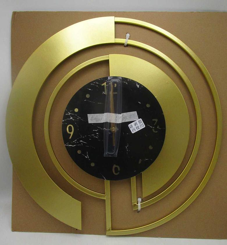 Clock wallnoir+--gold dia:45cm #ref:431# image