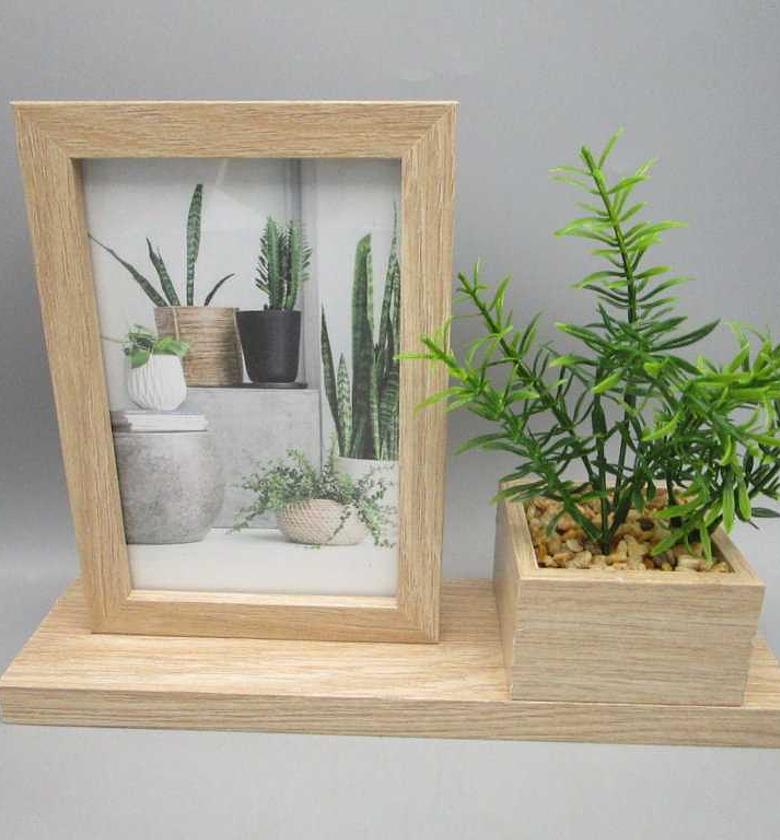 Photo frame mdf with plant image