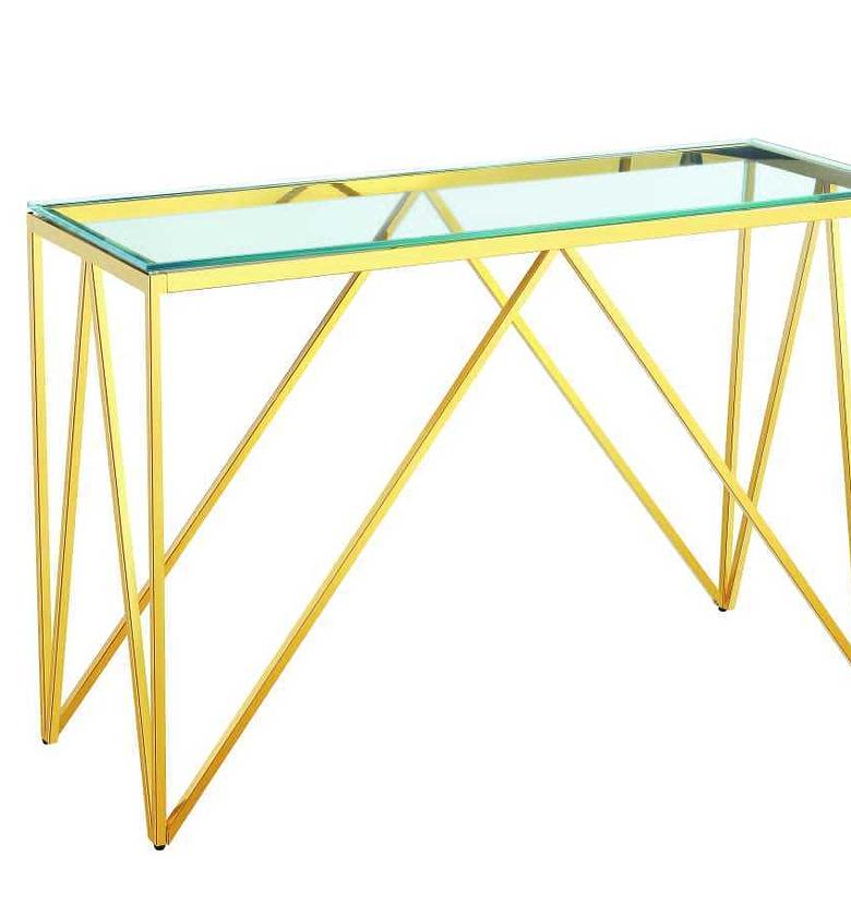 Console table golden120*40*78 #ref:gy-cst-7745g# image