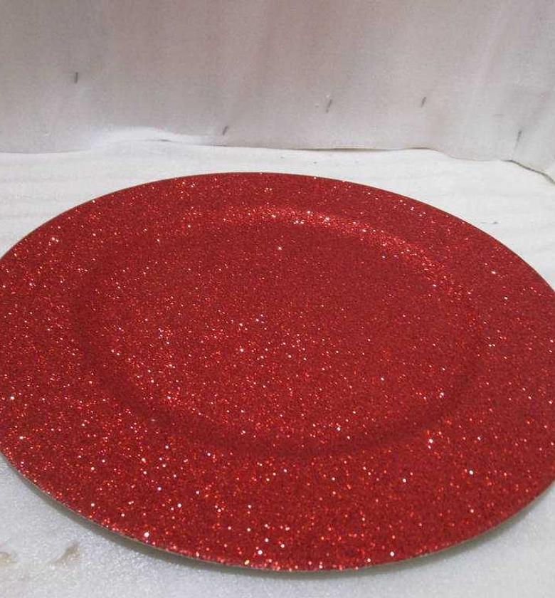 Glitter pres. round plate image