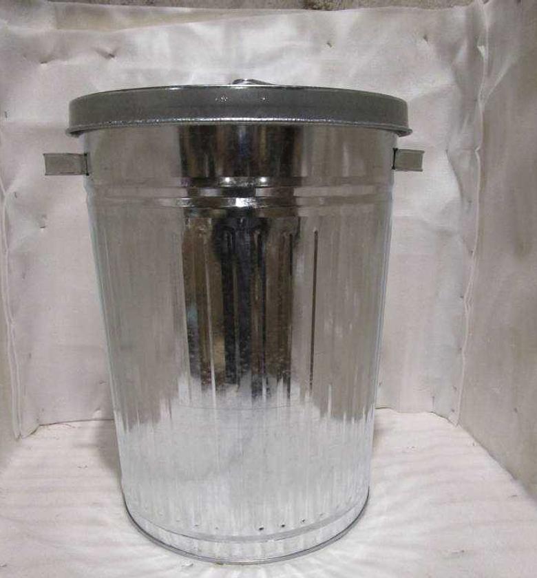 Waste bin zinc 55ltr with image