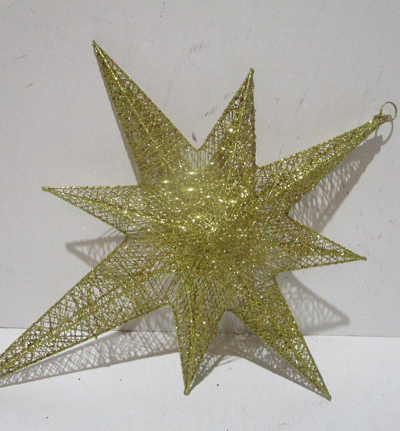 Xmas deco-star opp bag gold image