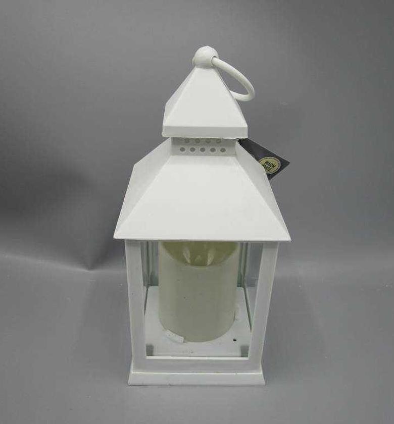 Lantern with led candle 23cm image