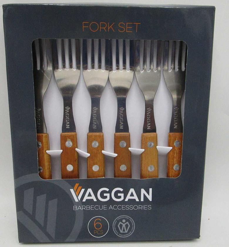 Steak fork set 6pcs  #ref image