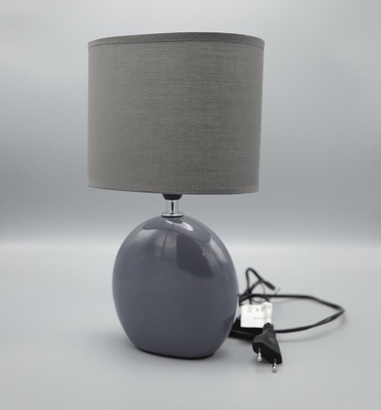 GREY OVAL CERAMIC LAMP H3 image