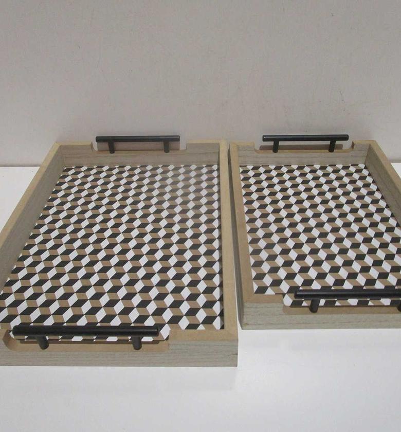 Set of 2 tray mosaique image