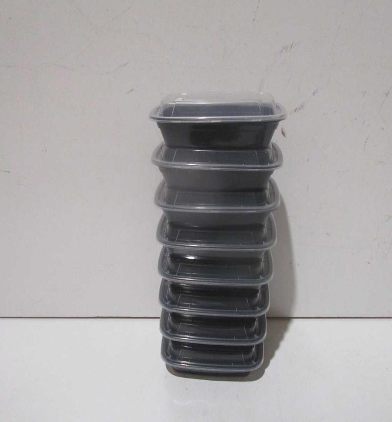 Container plastic food black image