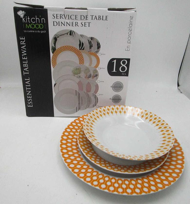 18pcs round dinner set po image