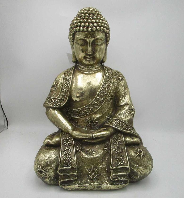 Buddha sitting mgo 42cm gold image