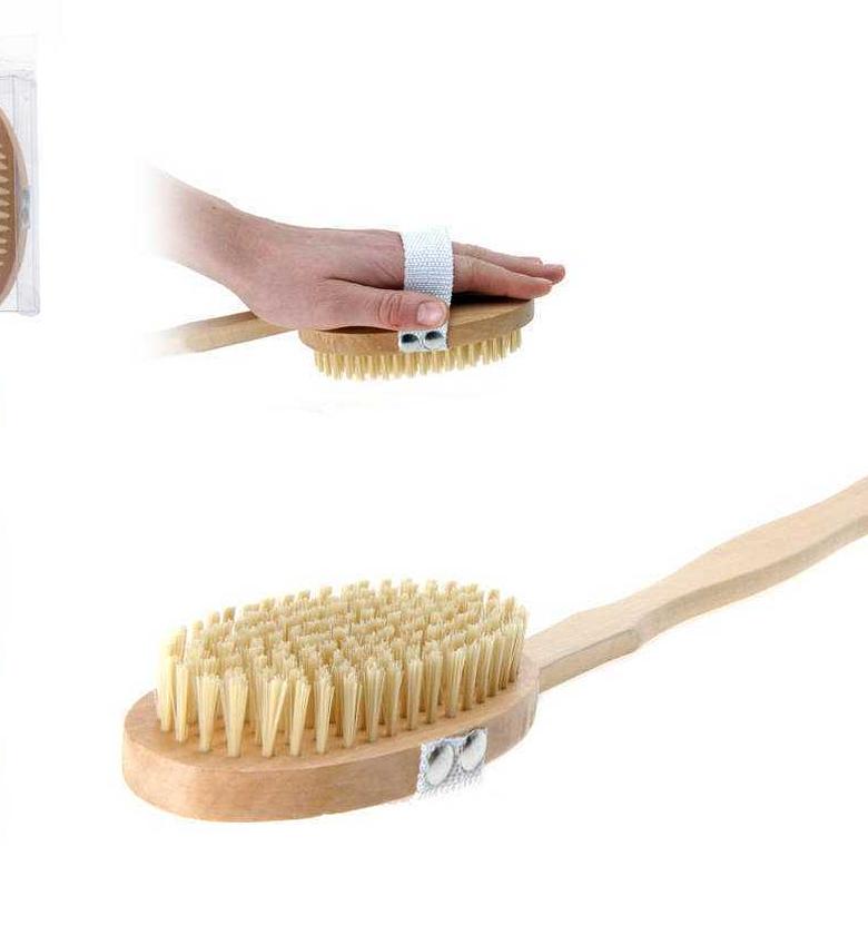 Bath brush 43cm wood #ref image