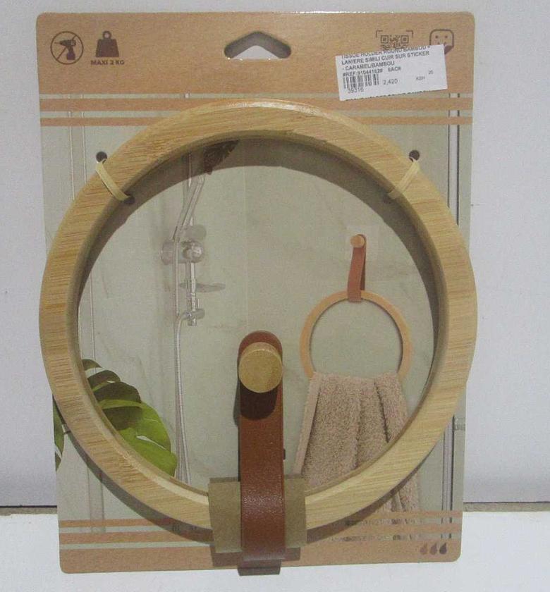 Tissue holder round bambou image