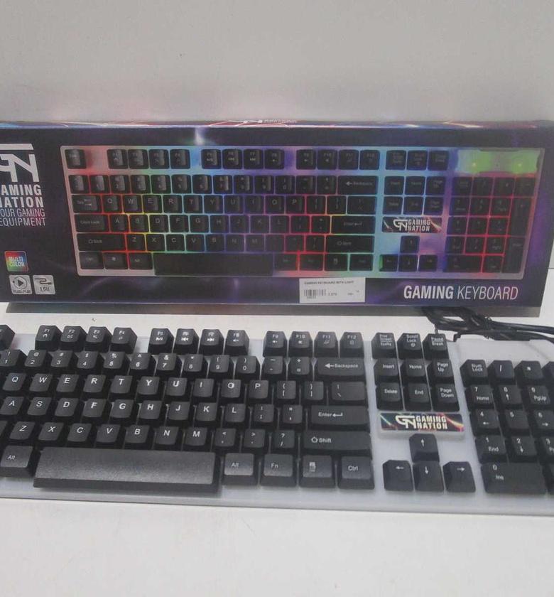 Gaming keyboard with light image