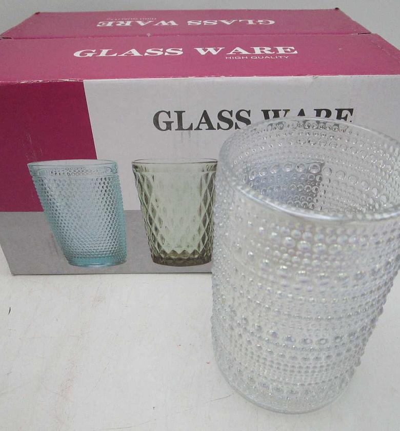 Glass cups clear nacre 350ml image