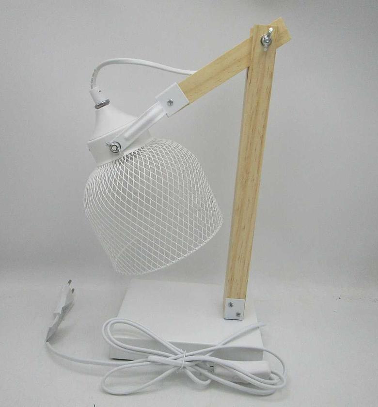 Table lamp grill metal wh image