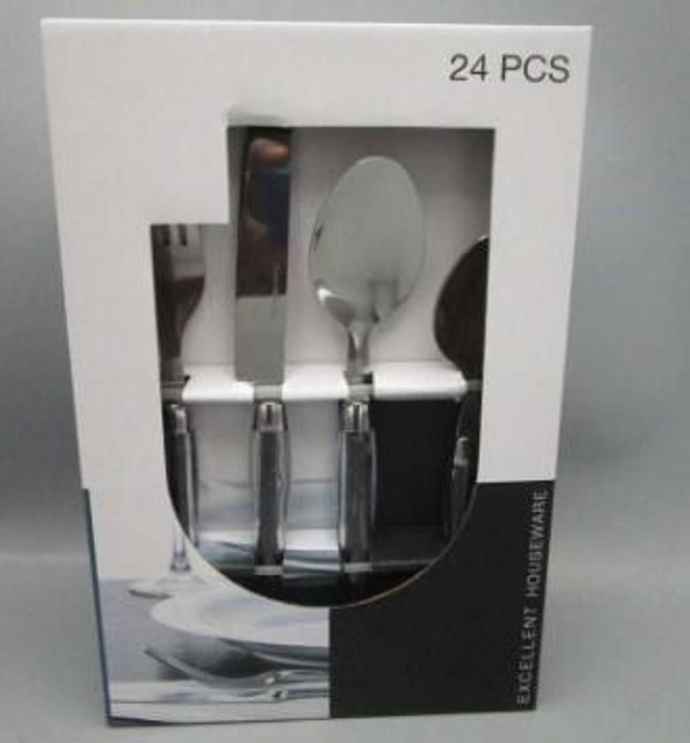 Cutlery set 24pcs 2ass clr image