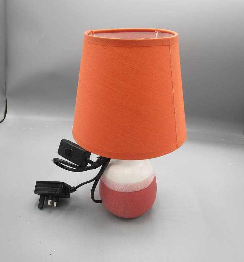 TABLE LAMP CERAMIC + FABR image