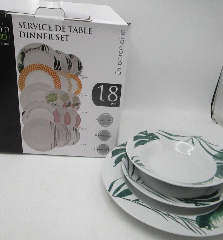 18pcs round dinner set po image