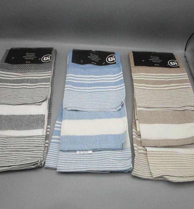 Kitchen towel set 3pcs 3ass image