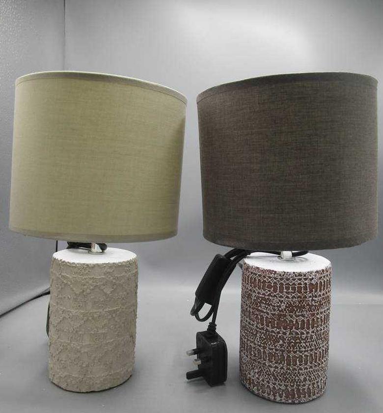 TABLE LAMP CEMENT + FABRI image